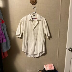 Classic Cream Short Sleeve Button Down Shirt